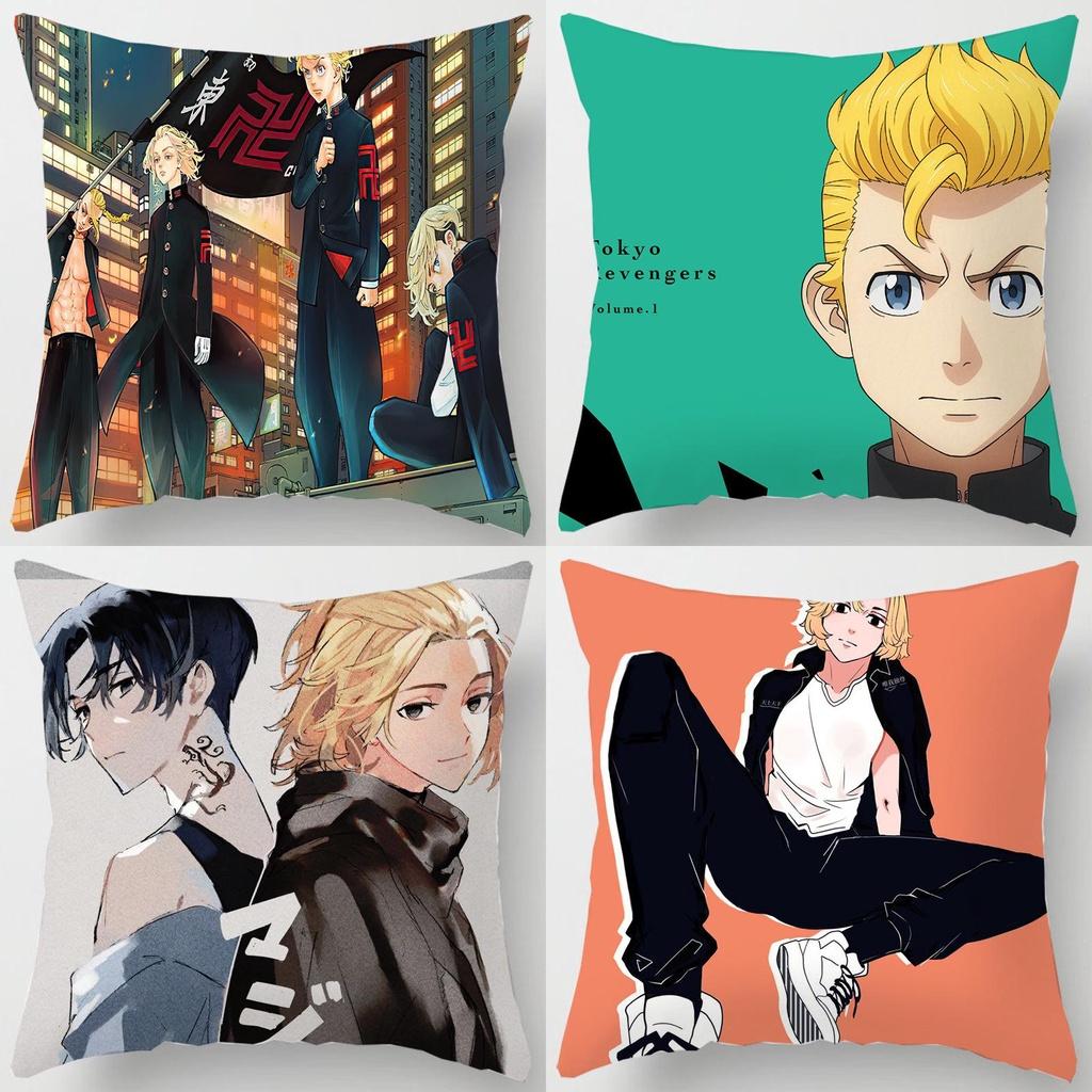 Tokyo Revengers Printed Throw Pillow Cover 18in Soft Cushion Case For Cozy Interiors