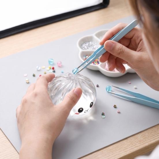 Bun Shape Stress Toys DIY Dumpling Squeeze Toy Skin, Fillable Empty Ball Skin with Soft Balls Stopper, Anxiety Relief Simulated Making Supplies Focus