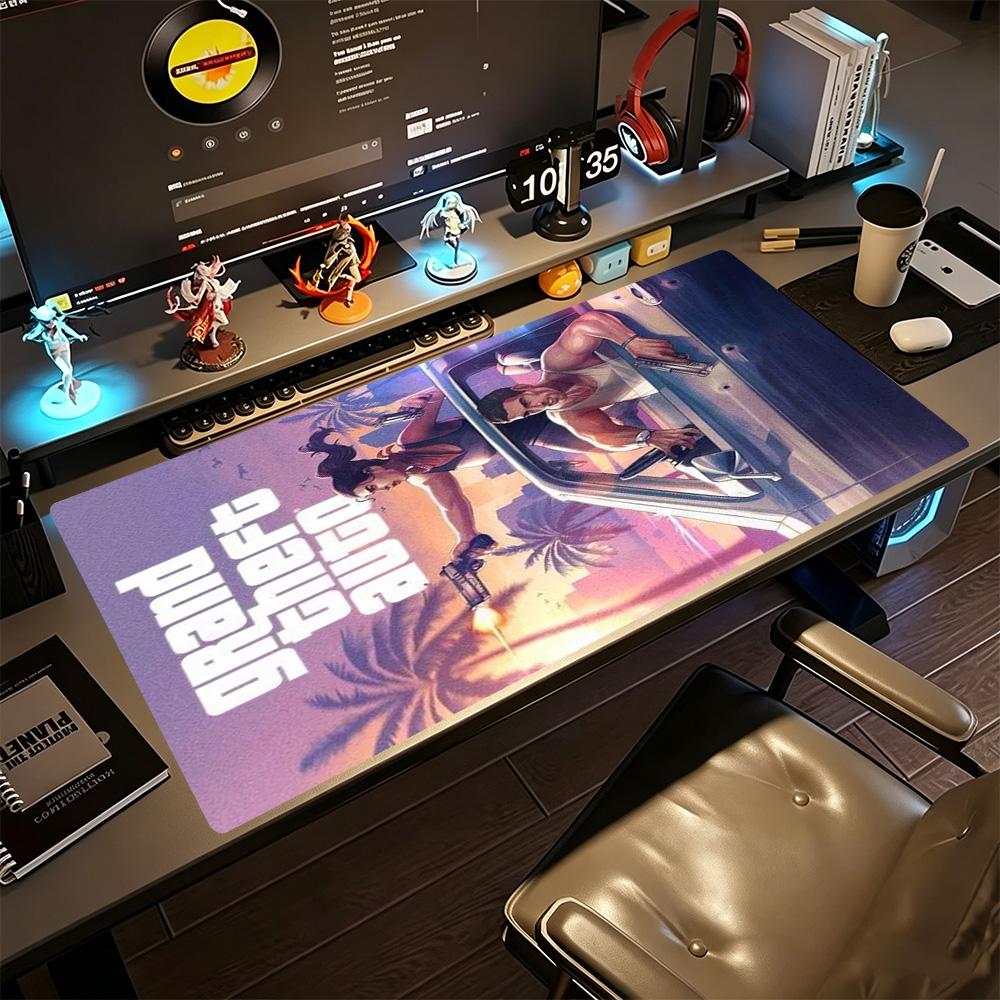 Gta Gaming Mouse Pad Keyboard Pad Office Mouse Mats Non-Slip Rubber Bottom Computer Decor Item Office Use