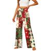 Women's Casual Straight Leg Pants with Elastic Waistband and Pockets for Everyday Wear