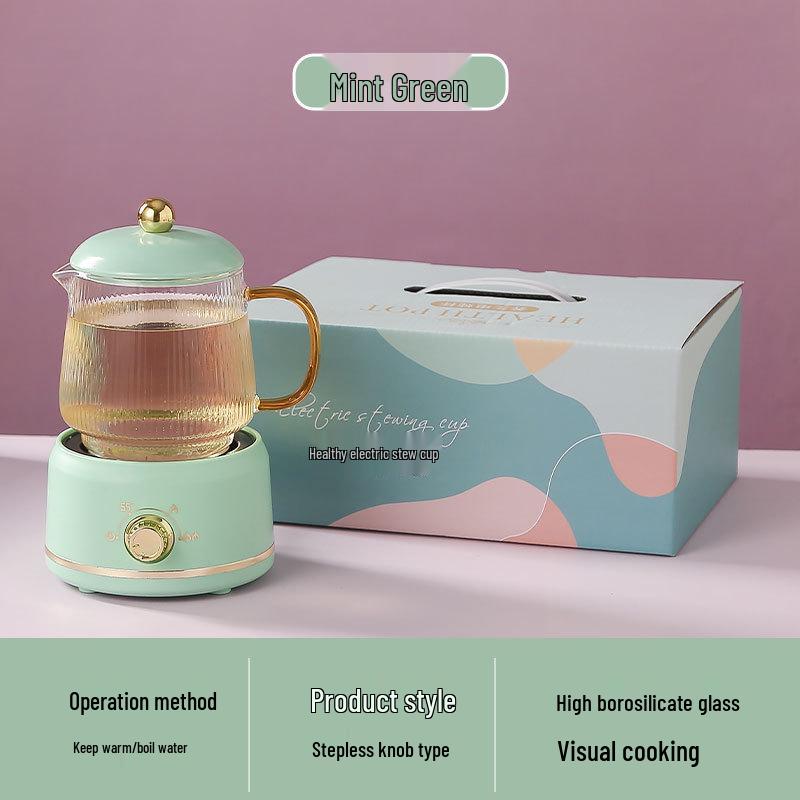 Large Capacity Electric Glass Kettle for Herbal Tea & Hot Milk