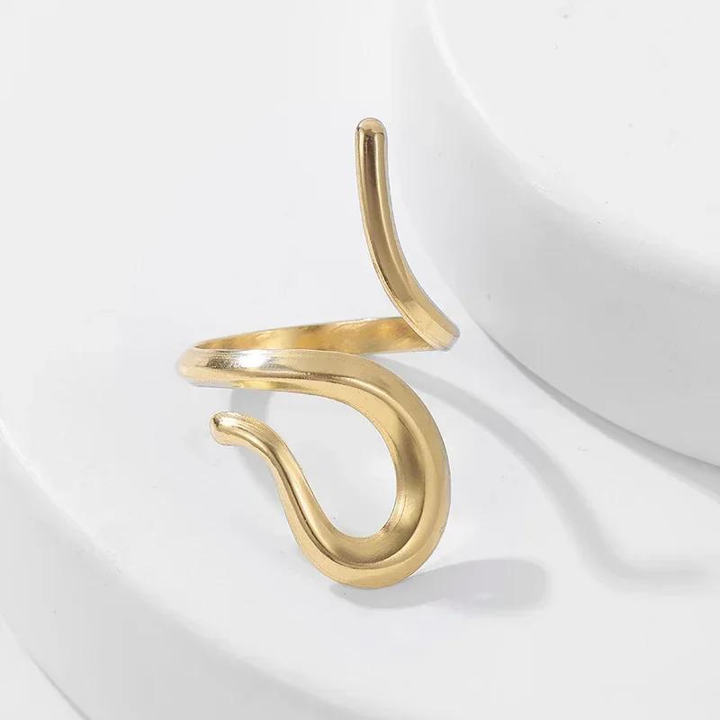 

LATS Stainless Steel Rings for Women Men Colorfast Personalized Exaggerated Charms Popular Party Zircon Accessories Gifts