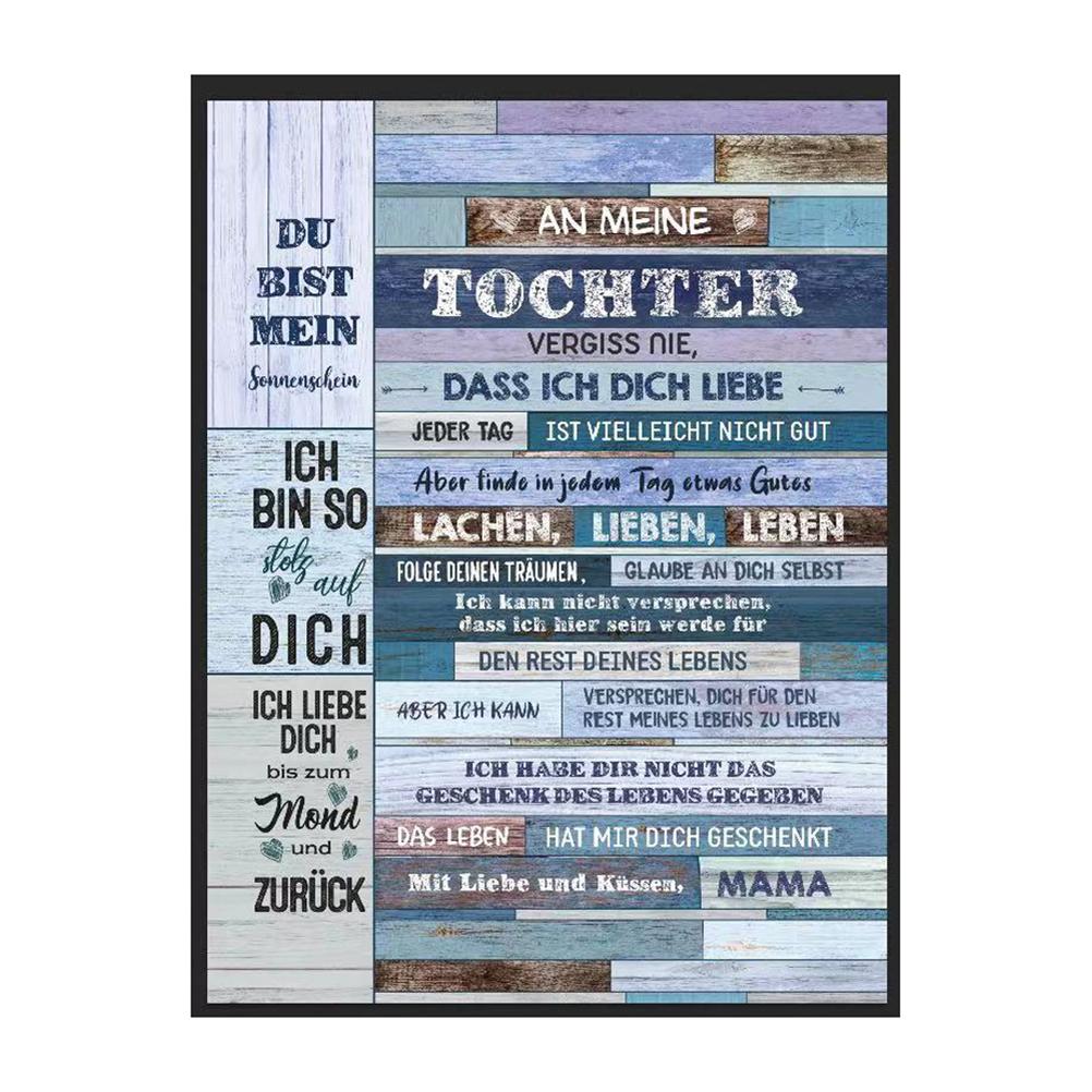 Personalized Flannel Air Conditioning Blanket Message Throw for Mom to Daughter Vacuum Packed Picture Color