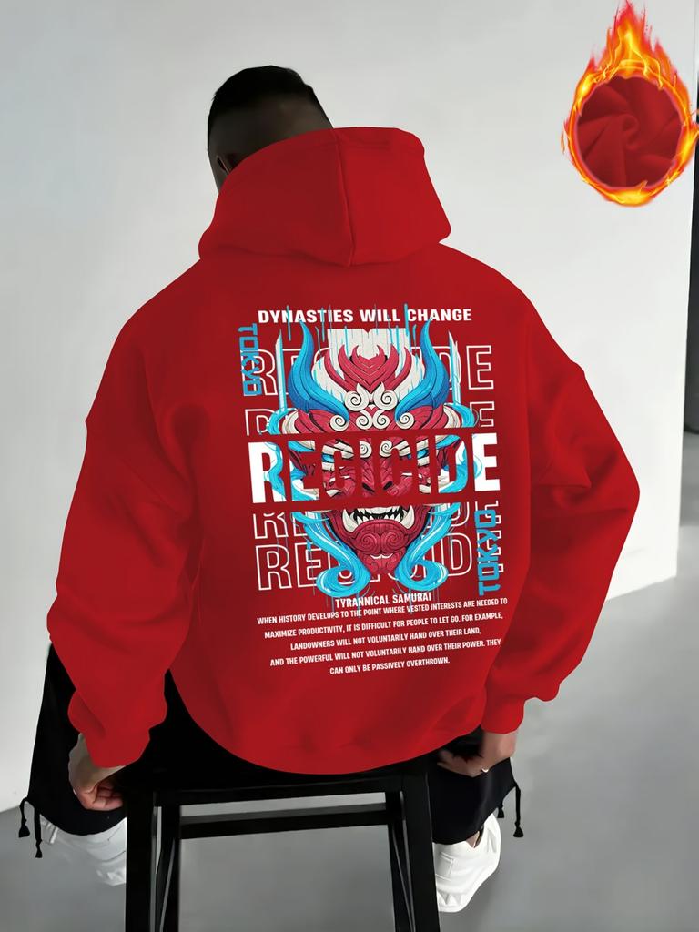 Hot selling men's new autumn regicide ghost mask print soft and comfortable hooded sweatshirt outdoor street style top