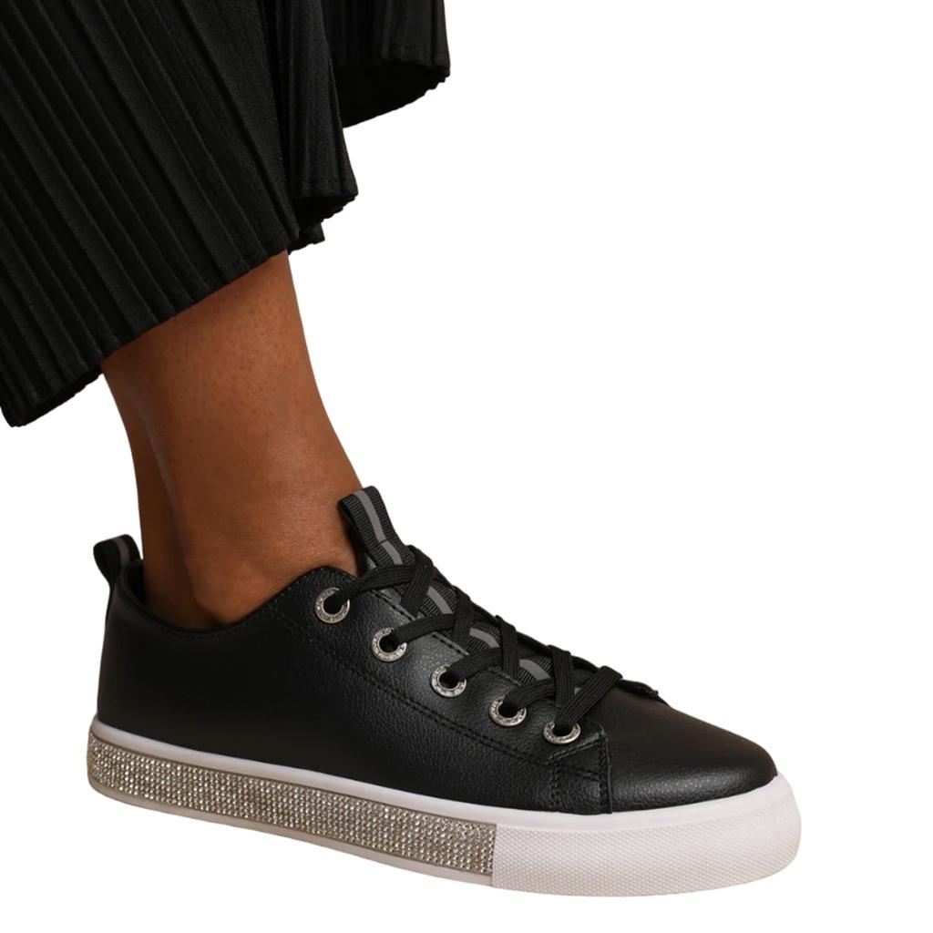 Where's That From Womens/Ladies Splendor Crystal Trim Trainers