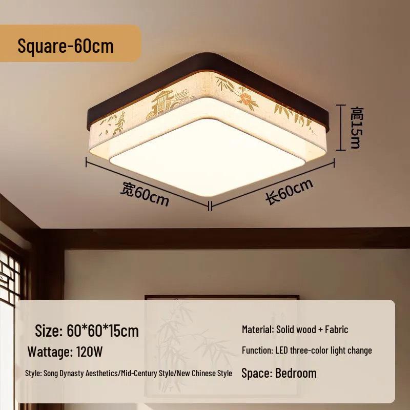 Song Dynasty Aesthetic Ceiling Light - New Chinese Style for Living Room, Bedroom & Study