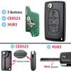 ASK FSK For Citroen C2 C3 C4 C5 C6 Xsara Berlingo For Peugeot 207 307 308 407 607 807 HU83 VA2 CE0536 CE0523 Flip Remote Car Key