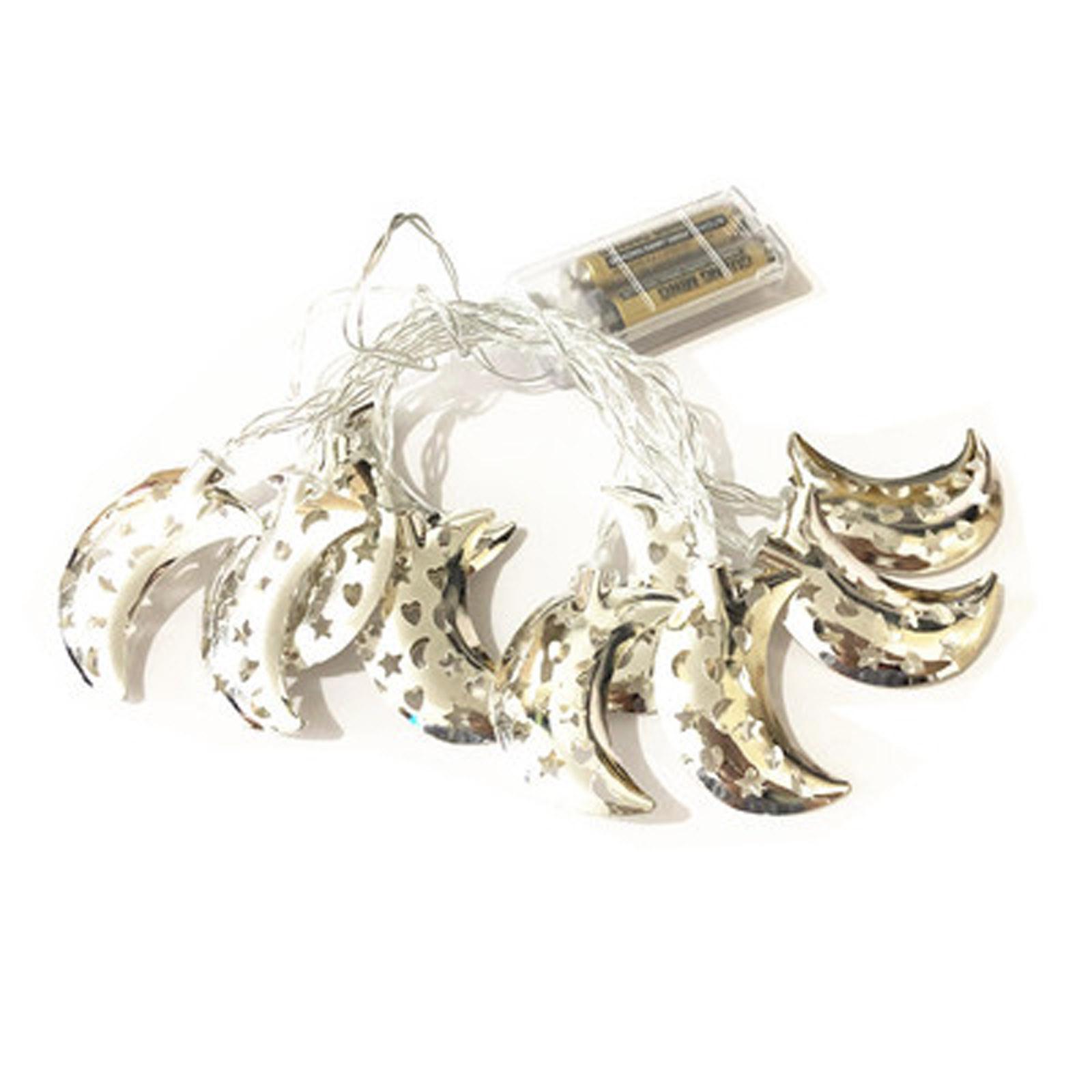 

Металлические светодиодные фонарики Ид Мубарак Рамадан лампа для домашней вечеринки декоративные золотой