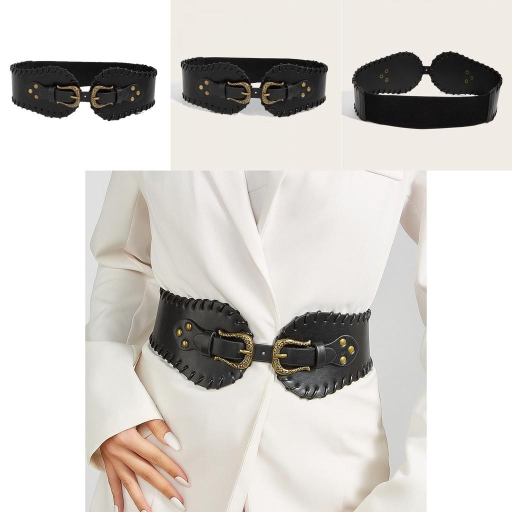 Modern Designer Metal Waist Belt For Women With Double Antique Copper Buckle For Fashion