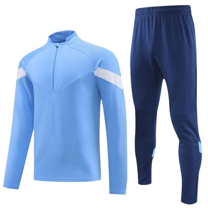 Long Sleeve Half-Zip Training Jacket Kids Adults Soccer Team Uniform Winter Practice Set