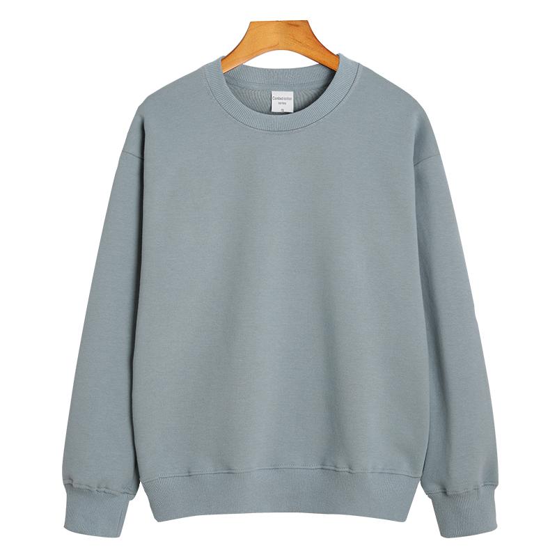 Unisex Streetwear Sweatshirts Autumn&Spring O-neck Pullover Double-sided Cotton Long Sleeve Outerwear