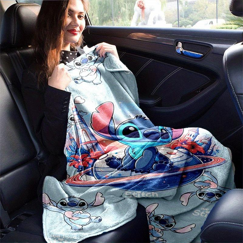 1pc Stitch Printing Blanket - Soft, All-Season Throw for Office Blanket,Personalized Gift with Adorable Cartoon Design