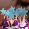 10Pcs Glitter Star Cupcake Cake Topper Party Supplies Birthday Wedding Decor