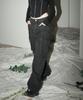 AVANDRESS Buckle Wide Cargo Denim Pants Black