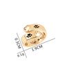 I will love you forever heart-shaped dog paw hollow ring, European and American jewelry