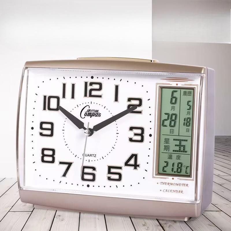 

Бесшумный будильник с крупным шрифтом, вечный календарь, ночник, часы с температурой, для сонного студента, пожилого человека, спальни, прикроватной тумбочки