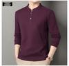Men's Chinese Style Stand Collar Fleece Sweatshirt - Warm Long Sleeve Base Layer for Autumn/Winter