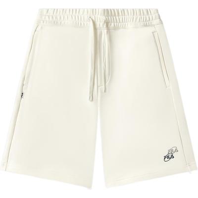 Dia dos Namorados Série Americana Cor Sólida Tricotado Casual Shorts Masculinos shorts Branco Leite-Sal F11M329607FIV
