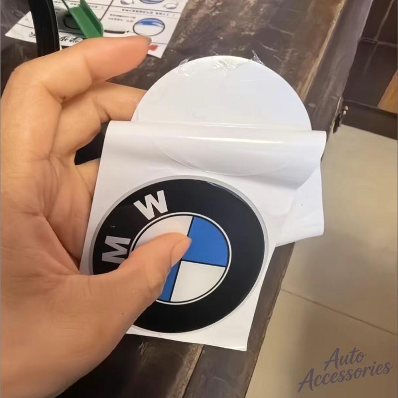 For BMW 2Pcs 25mm 35mm 40mm 50mm 55mm 60mm 65mm Car Center Hub Sticker Emblem Badge DIY Motorcycle Fuel Tank Decoration Sticker