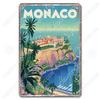 Scenografia della Capitale Insegna di Latta Piastra di Metallo Canada Messico Grecia Dubai Poster in Metallo Decorazione Murale Vintage per Caffè Soggiorno Casa