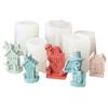 Unique Shape Silicone Candle Mold Halloween Decorative Silicone Candle Maker with Detailed Specter House Designs