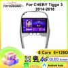 Android Car Multimedia Player For CHERY Tiggo 3 2014-2016 GPS Navigation CarPlay 4G Head Unit Stereo Video Player
