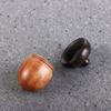 Mini Outdoor Sandalwood Acorn Shape Granule Storage Box Capsules Organizer Wooden Pill Box Travel Pill Case