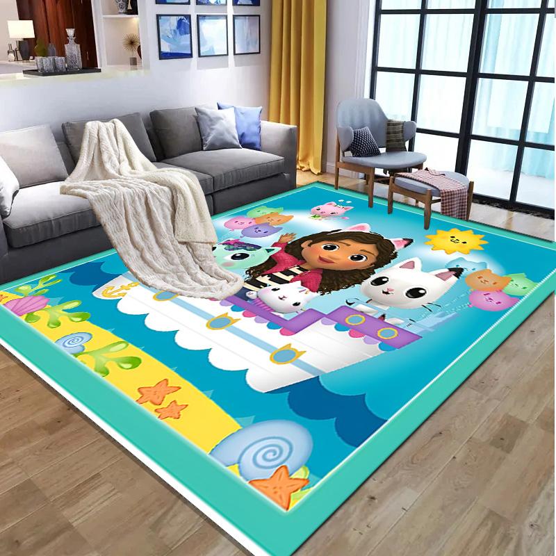 Gabby's Dollhouse Pattern Rug, Indoor/Outdoor Mat, for Picnic, Gameroom, Bedroom, Office, Living Room, Home Decor Carpet, Birthday Gift
