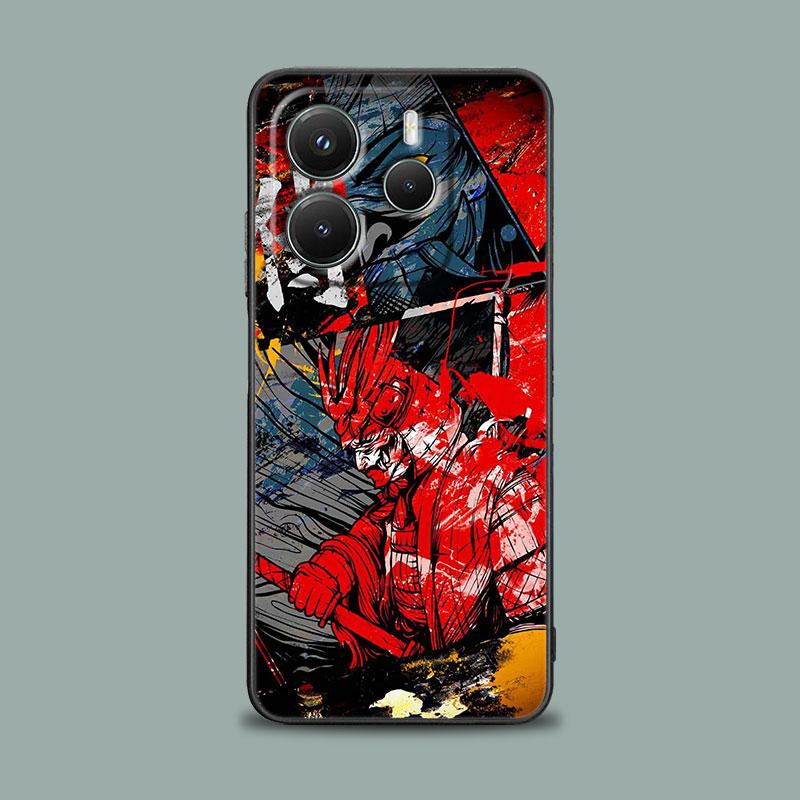 Phone Case for Xiaomi Redmi 15C 14C 12C 13C 4G Redmi Note 15 14 13 12 11 10 Pro Plus 12S Soft Cover Japanese Art Samurai Ninja