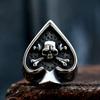 Gotischer Modeschmuck Pik Pokerkarte Totenkopf Ring für Männer Frauen Edelstahl Klassische Poker Herz Ringe Punk Rock Schmuck Geschenke