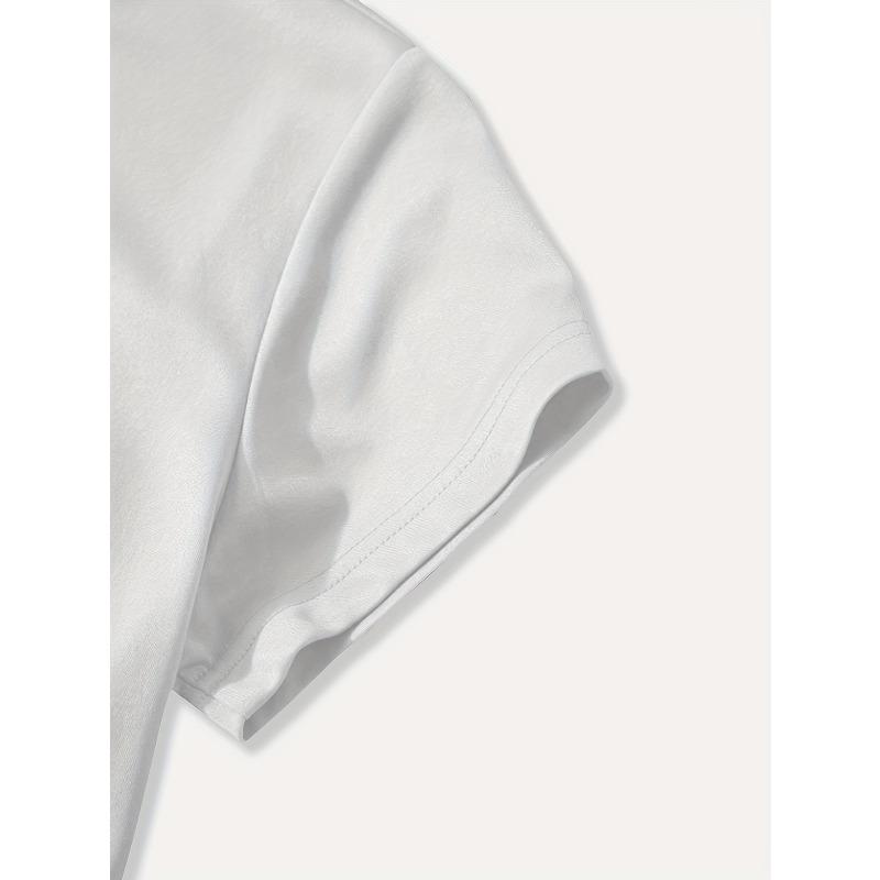 European Size Women's Valentine's Day Heart Print T-Shirt- Happy Valentine's Day Script Casual Short Sleeve Blouse,Spring Summer Fall Top, Comfortable