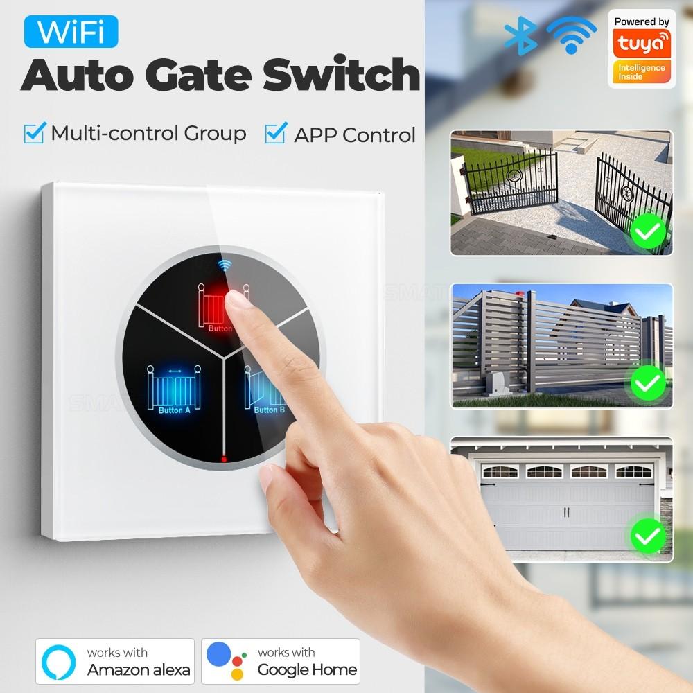 Remote APP Voice Timing Switch WIFI Smart Home Automatic Garage Gate Electric Door Opener Wall Touch Auto Gate Switch