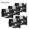 5PCS 231 241 Compatible for Brother Tz TZe-231 Tz-241 Tze-131 631 831 335 Tapes Black On White 12mm Label Tape for P-Touch Maker