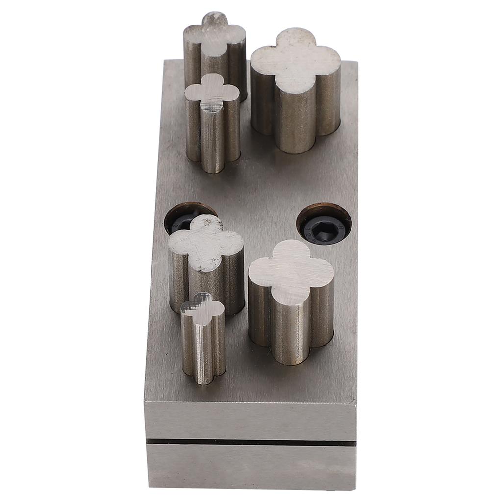 Punch Die Disc Set Hole Cutting Steel Plate Lucky Clover Punching Cut Jewelry Tools