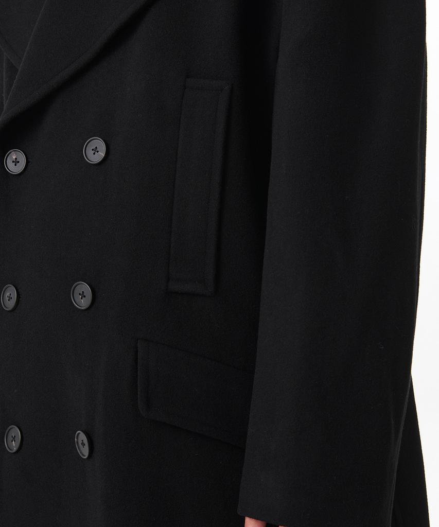 Musinsa Standard Wool Blend Extra Oversized Peacoat [Black]