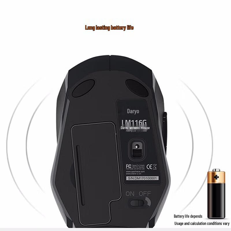 DAREU LM110G Wireless Office Mouse