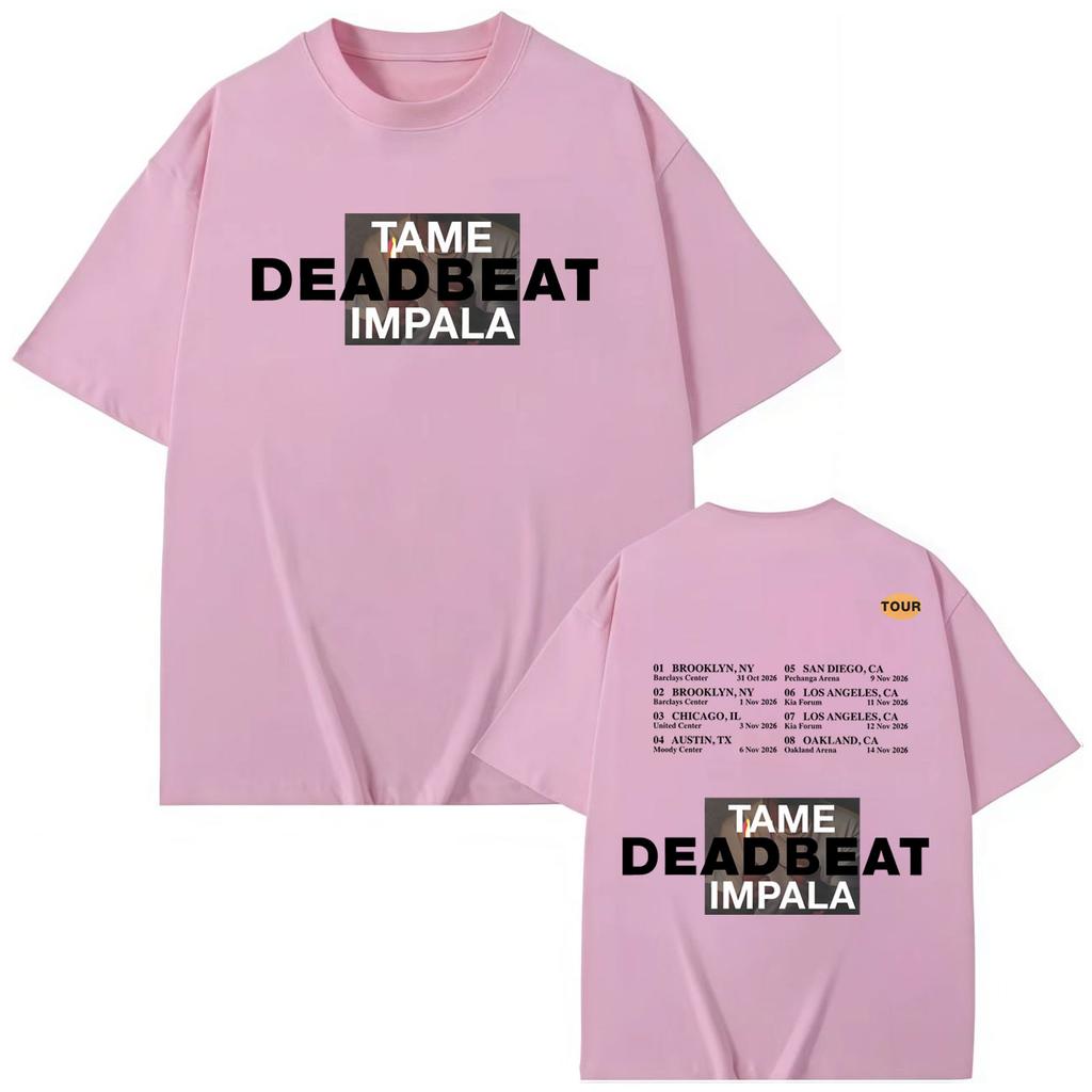 Tame Impala Rock Band Tour T-shirts High Quality Fashion Short Sleeve T Shirts Men Women Clothing Oversized T-shirt