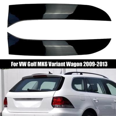 1 para ABS Samochodowy Tylny Boczny Spoiler Okna Błyszczący Czarny Do VW Golf 6 MK6 Wagon 2009-2013