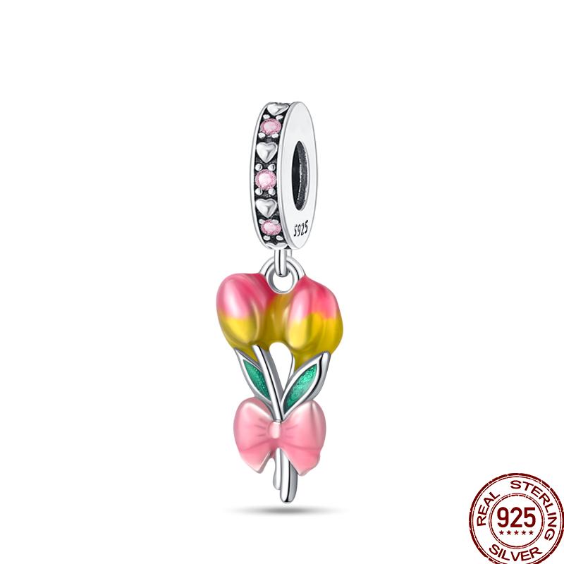 Copper Shiny Zirconia Gold Butterfly Charm Beads Fit 3Mm Original Bracelet Exquisite Diy Birthday Jewelry