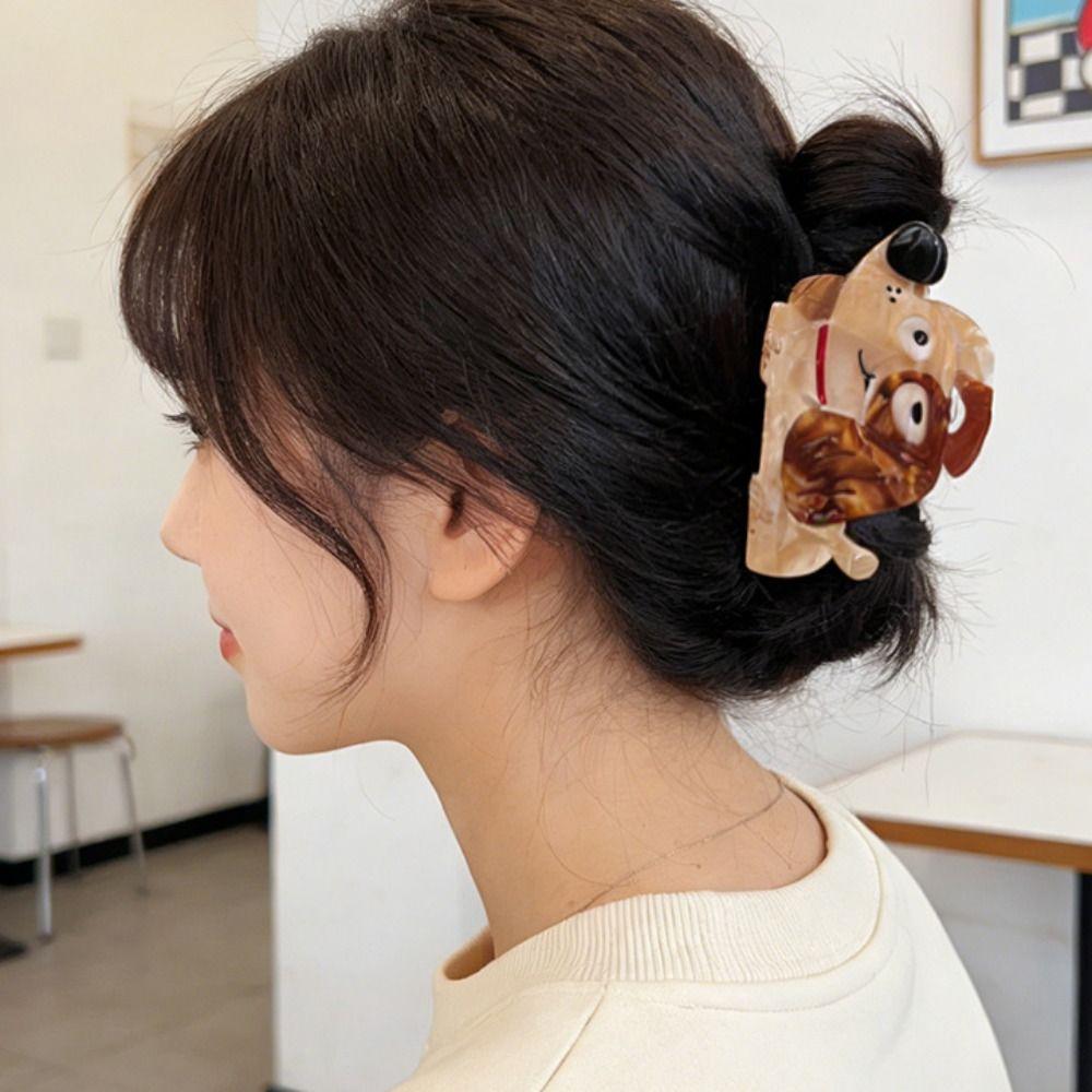Headwear Cartoon Animal Hair Clip Korean Style Geometry Shark Clip Funny Puppy Hair Claw Female
