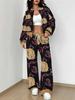 Grid New Autumn And Winter New European And American Women'S Clothing Striped Printing Suit Women