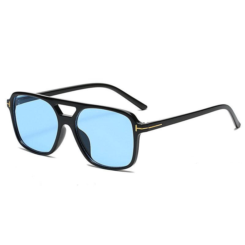 New European/American T-shaped Retro Pilot Double-Bridge High-End UV Protection Sunglasses