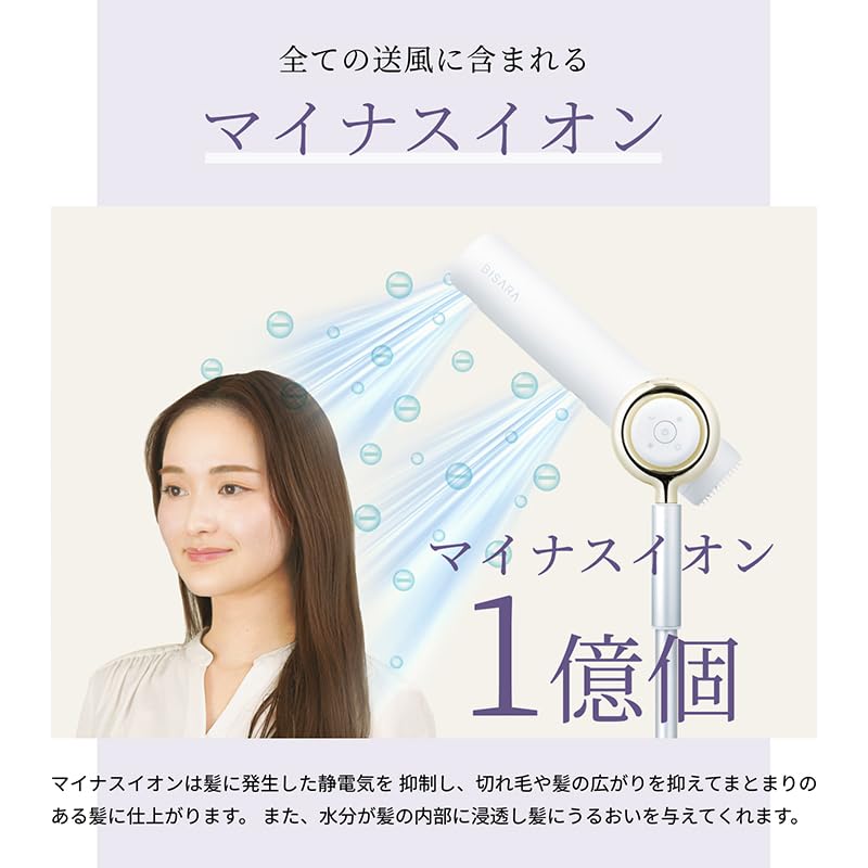 Store BISARA Stand Dryer Dry While Automatic Swing Beautiful Hair Negative Ion Remote Control Hair Dryer QUADS [Official Exclusive] Hands-free [NEW]