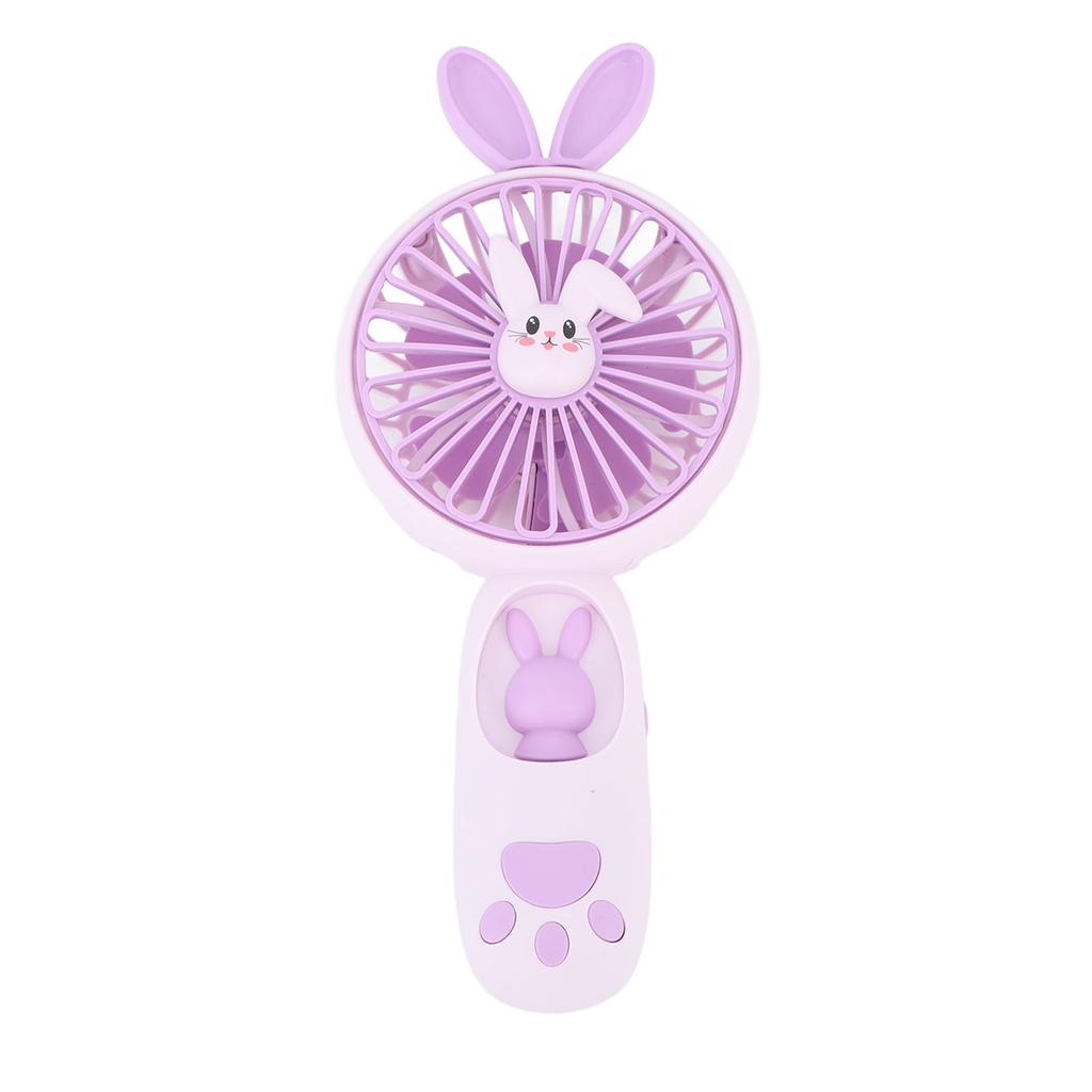 Pportable Handheld Fan Mini Cartoon Animal Fan Rechargeable Night Light 400mAh Cute Small Fan with Built In Battery