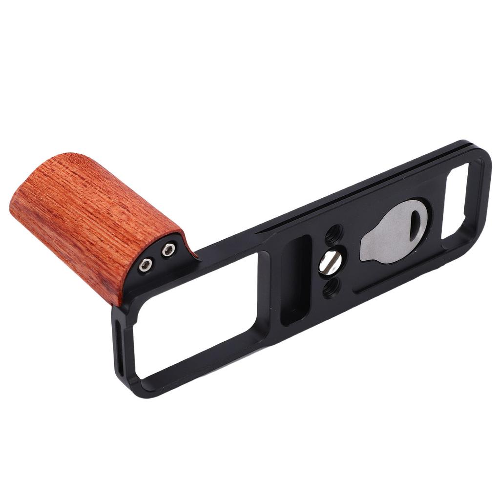 Wooden Handle L Shape Grip Fit for X E5 Camera Aluminum Alloy L Shape Handgrip with Quick Release Plate