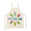 Ice Cream Donut Pattern Kitchen Apron Home Kitchen Cooking Cooking Linen Stain Resistant Chef Sleeveless Apron