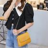 Trendy Crocodile Pattern Single Shoulder Crossbody Chain Buckle Women's Bag, Solid Color Casual Messenger Bag, One Piece.