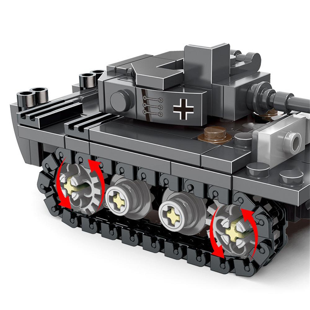 Military WW2 MOC Army King Tiger Tank 99A Main Battle Tanks M1A2 Tank Soldiers Building Blocks Bricks Set For Children Toys