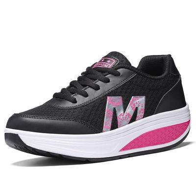 Spring And Autumn Mesh Muffin Shoes Thick Soled Sports Shoes For Women
