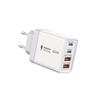 40W EU Standard 4-Port Fast Charger: 2 USB-C & 2 USB-A for Mobile Phones & Watches